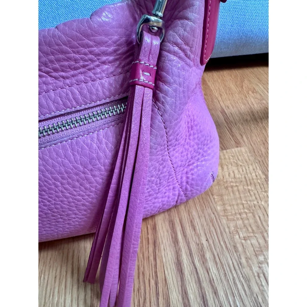 Vintage Coach Soho Two-Tone Pink Pebbled Slouchy Leather Hobo Bag Y2K